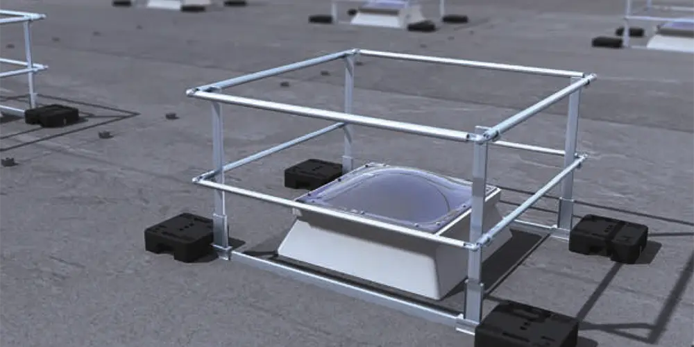 Barrial-Geländer – selbsttragend Lichtschachtschutz