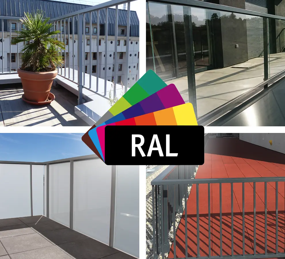 Panorama-Geländer – RAL-Farben und Designmöglichkeiten
